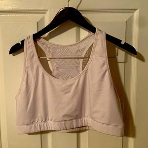 Zyia white Bomber bra like new